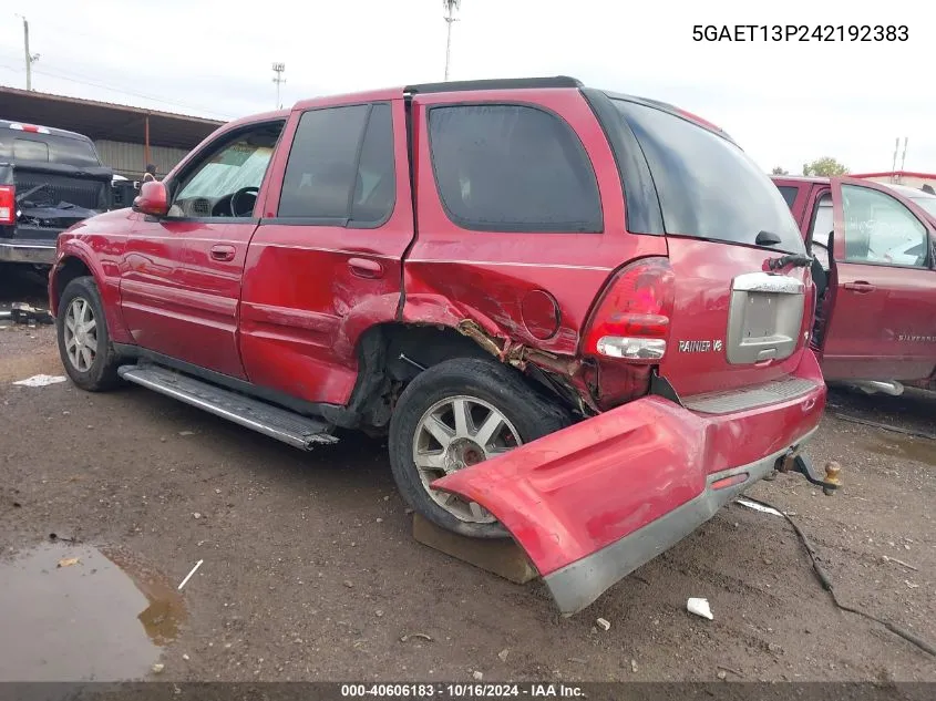 2004 Buick Rainier Cxl VIN: 5GAET13P242192383 Lot: 40606183