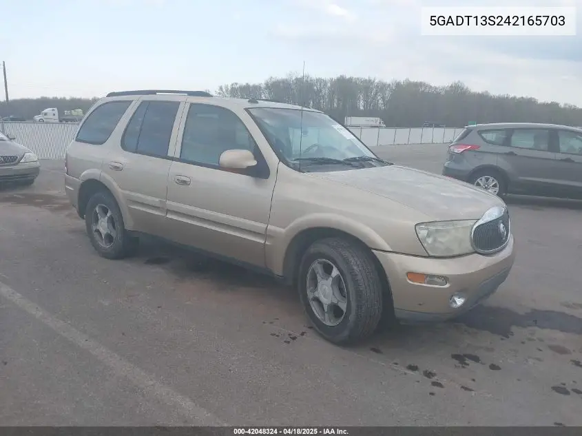 2004 Buick Rainier Cxl VIN: 5GADT13S242165703 Lot: 42048324