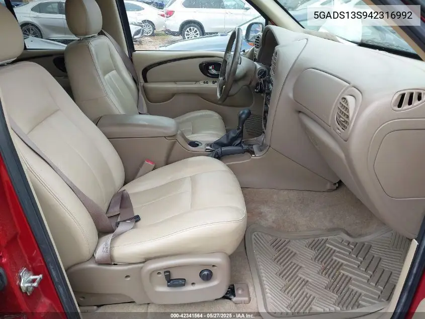 2004 Buick Rainier Cxl Plus VIN: 5GADS13S942316992 Lot: 42341564