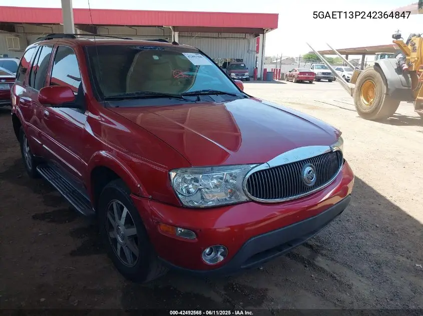 2004 Buick Rainier Cxl VIN: 5GAET13P242364847 Lot: 42492568