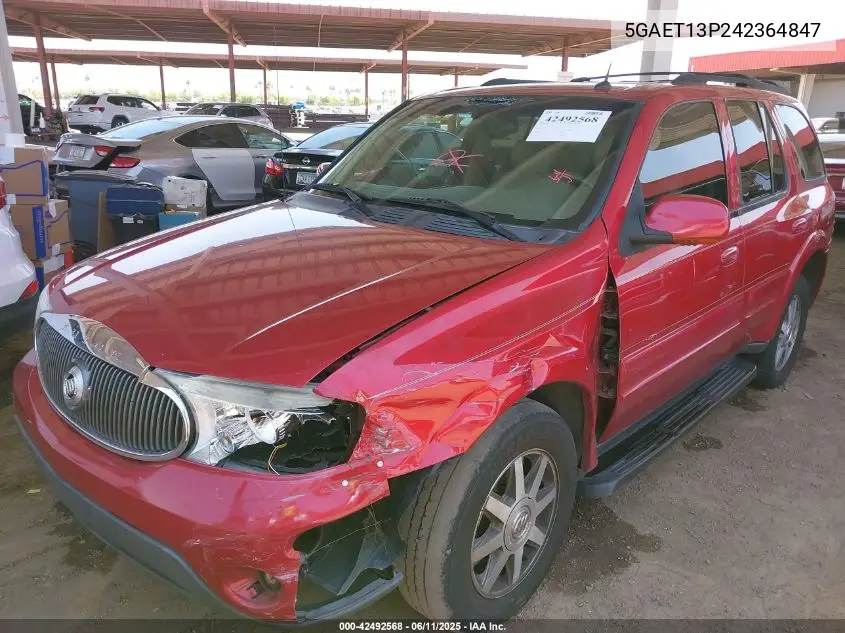 2004 Buick Rainier Cxl VIN: 5GAET13P242364847 Lot: 42492568