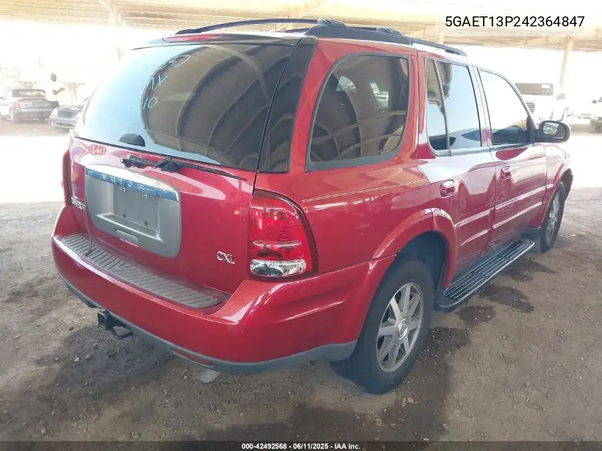 2004 Buick Rainier Cxl VIN: 5GAET13P242364847 Lot: 42492568
