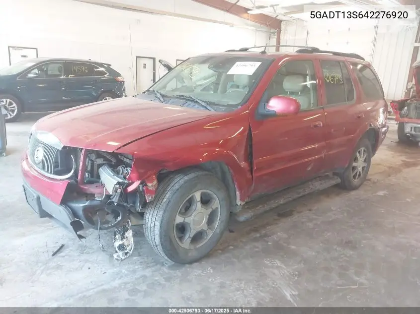 2004 Buick Rainier Cxl/Cxl Plus VIN: 5GADT13S642276920 Lot: 42506793