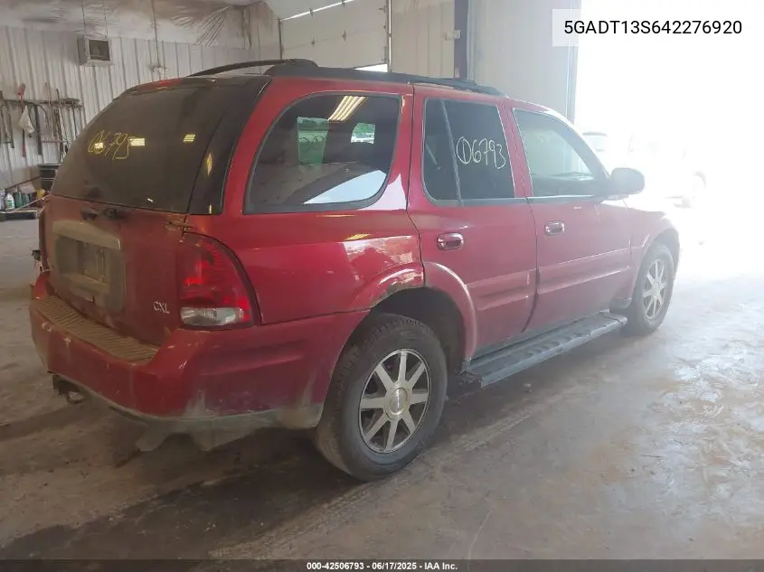 2004 Buick Rainier Cxl/Cxl Plus VIN: 5GADT13S642276920 Lot: 42506793