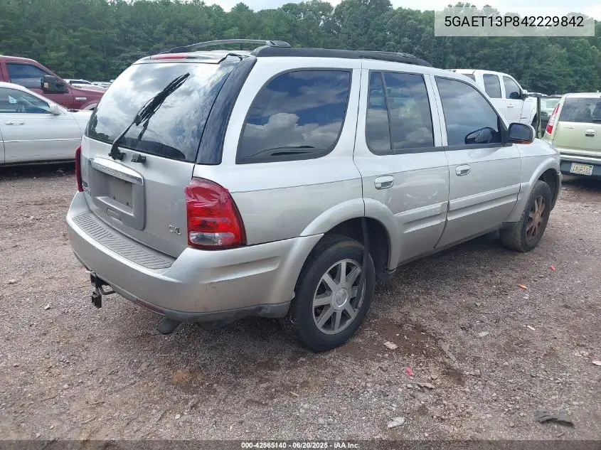 2004 Buick Rainier Cxl Plus VIN: 5GAET13P842229842 Lot: 42565140