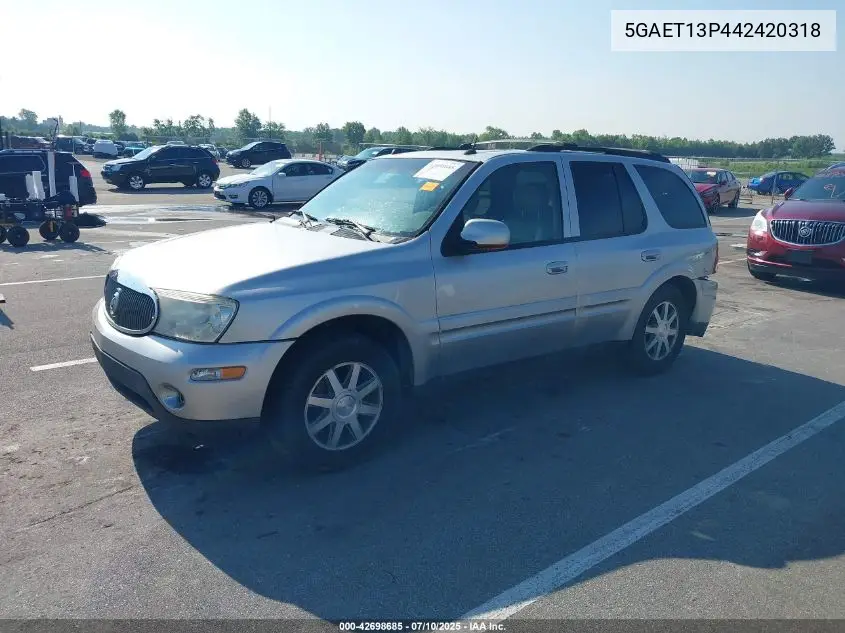 2004 Buick Rainier Cxl Plus VIN: 5GAET13P442420318 Lot: 42698685