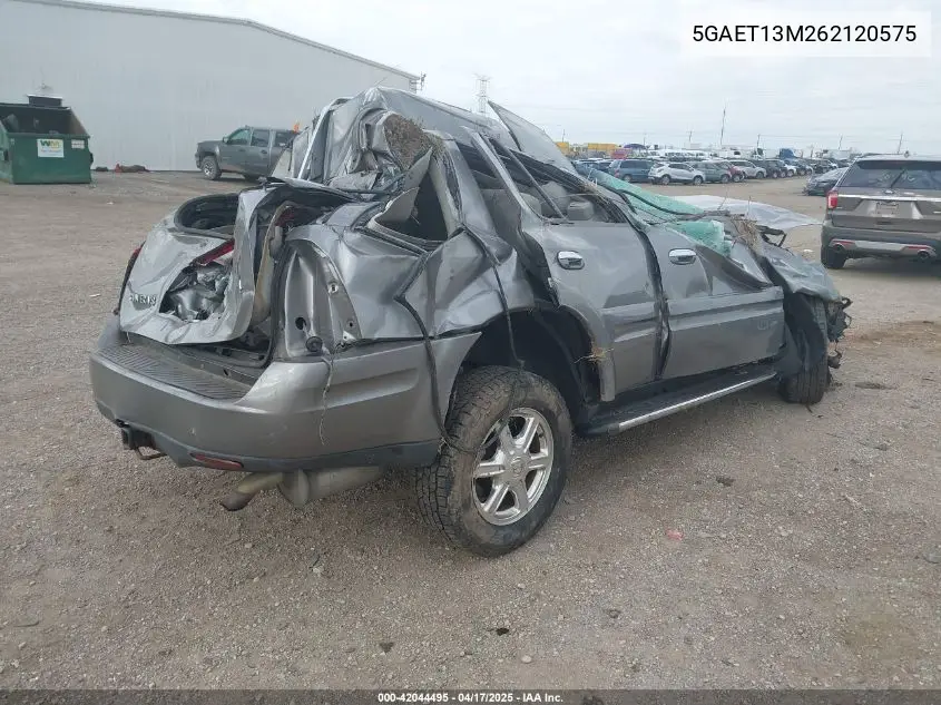 2006 Buick Rainier Cxl VIN: 5GAET13M262120575 Lot: 42044495