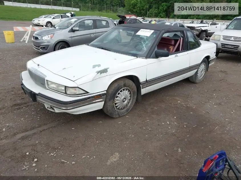 1993 Buick Regal Limited VIN: 2G4WD14L8P1418759 Lot: 42232352