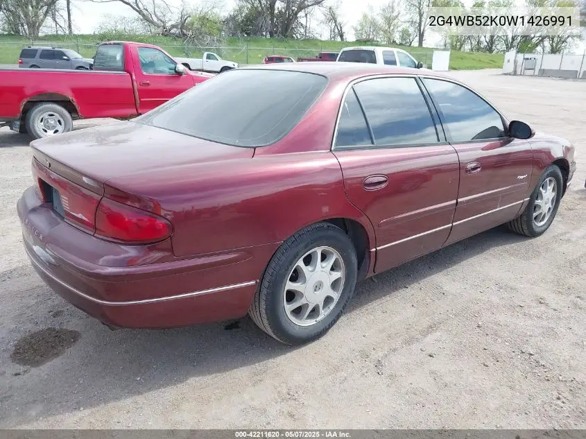 1998 Buick Regal Ls VIN: 2G4WB52K0W1426991 Lot: 42211620