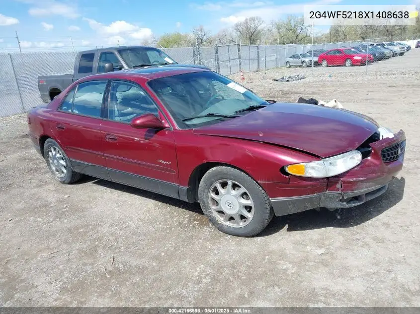 1999 Buick Regal Gs VIN: 2G4WF5218X1408638 Lot: 42166598