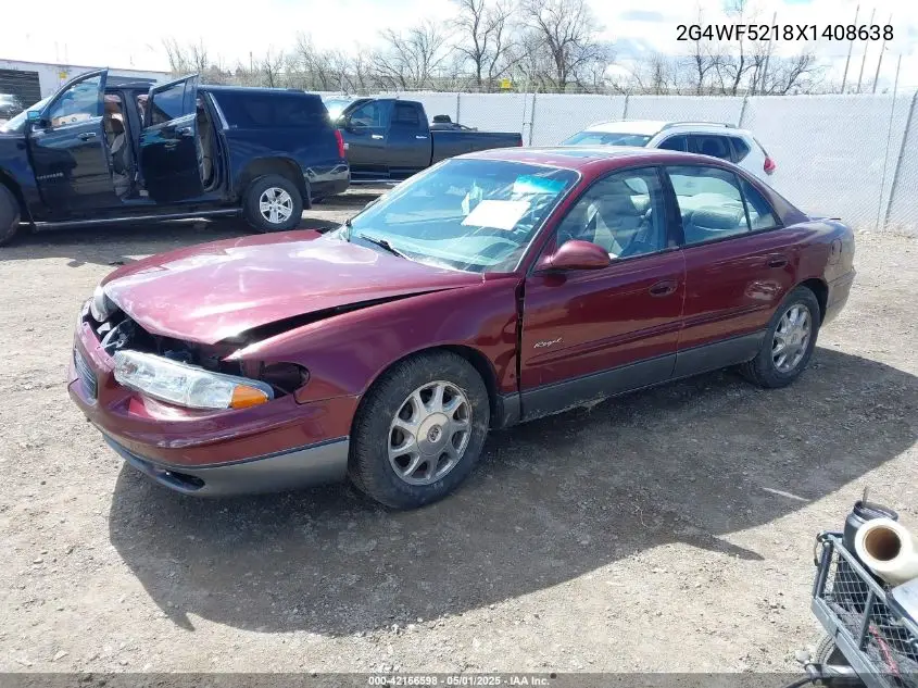 1999 Buick Regal Gs VIN: 2G4WF5218X1408638 Lot: 42166598