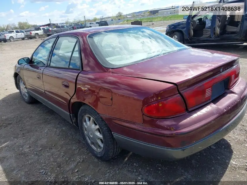 1999 Buick Regal Gs VIN: 2G4WF5218X1408638 Lot: 42166598