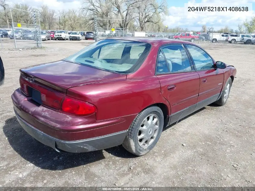 1999 Buick Regal Gs VIN: 2G4WF5218X1408638 Lot: 42166598