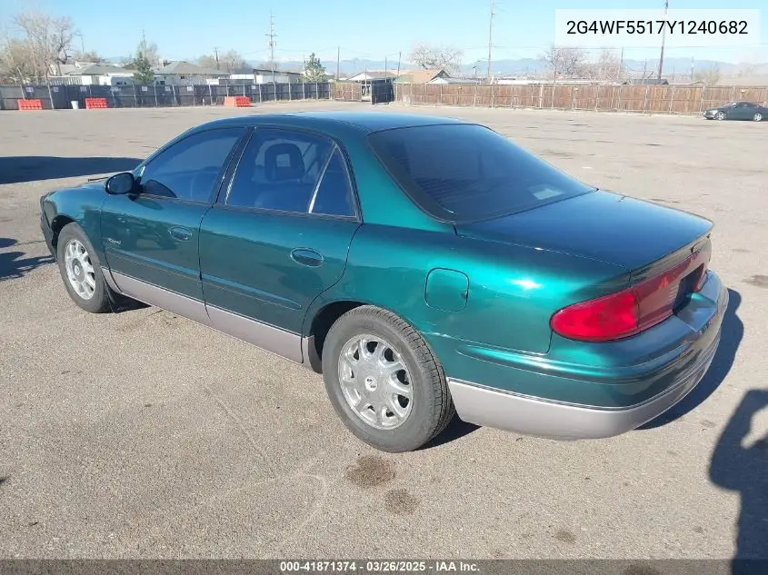 2000 Buick Regal Gs VIN: 2G4WF5517Y1240682 Lot: 41871374