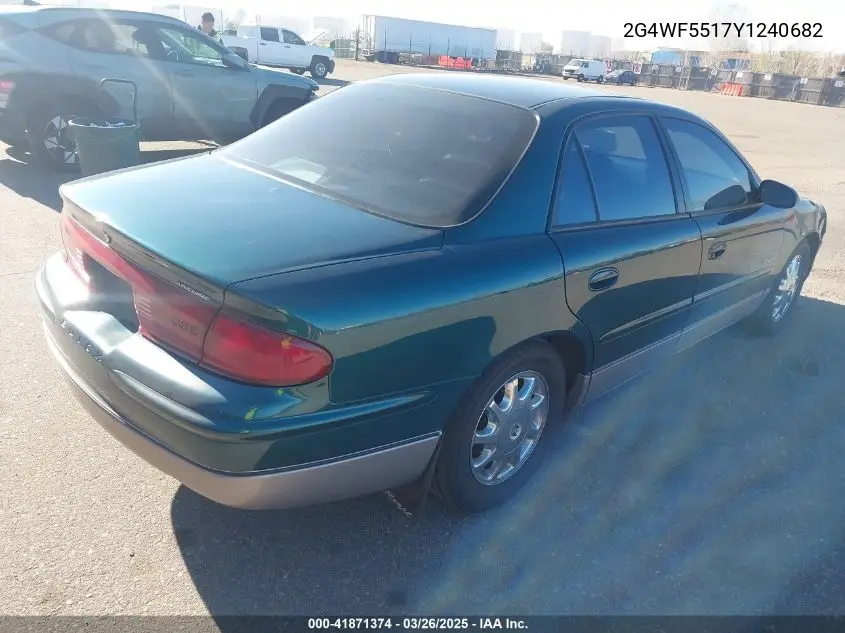 2000 Buick Regal Gs VIN: 2G4WF5517Y1240682 Lot: 41871374