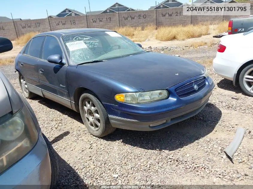 2000 Buick Regal Gs VIN: 2G4WF5518Y1301795 Lot: 41999399