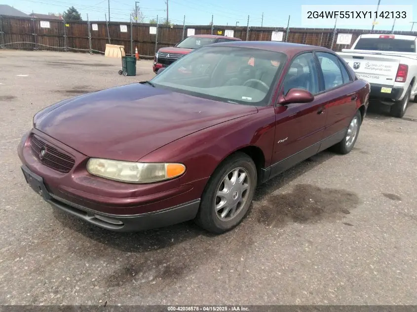 2000 Buick Regal Gs VIN: 2G4WF551XY1142133 Lot: 42036578