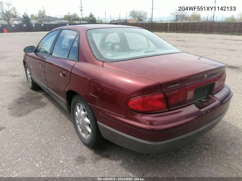 2000 Buick Regal Gs VIN: 2G4WF551XY1142133 Lot: 42036578