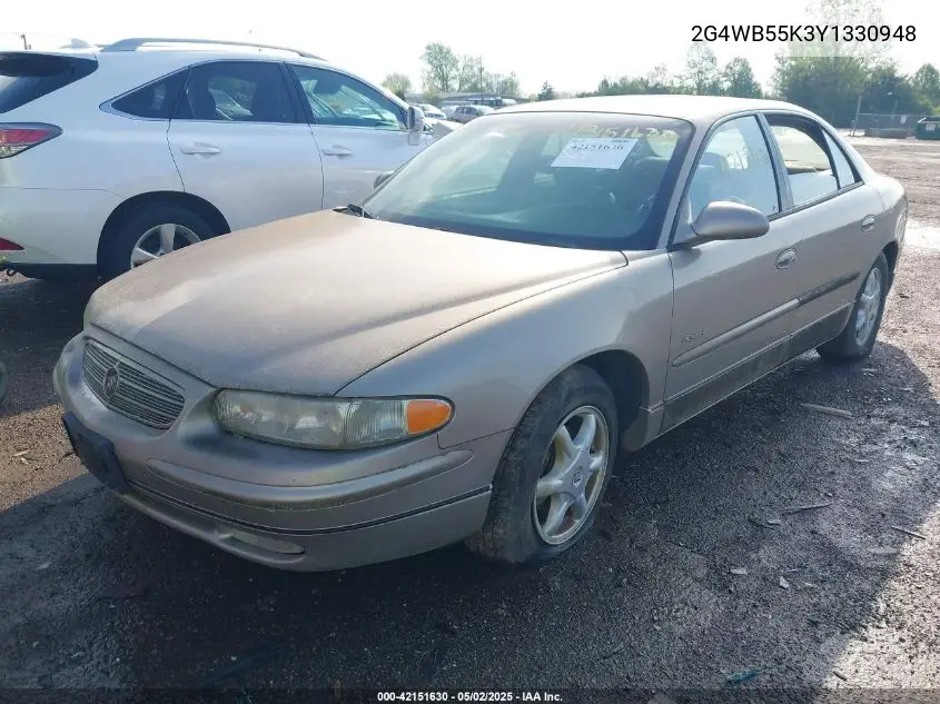 2000 Buick Regal Ls VIN: 2G4WB55K3Y1330948 Lot: 42151630