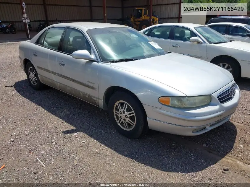 2000 Buick Regal Ls VIN: 2G4WB55K2Y1166429 Lot: 42724997