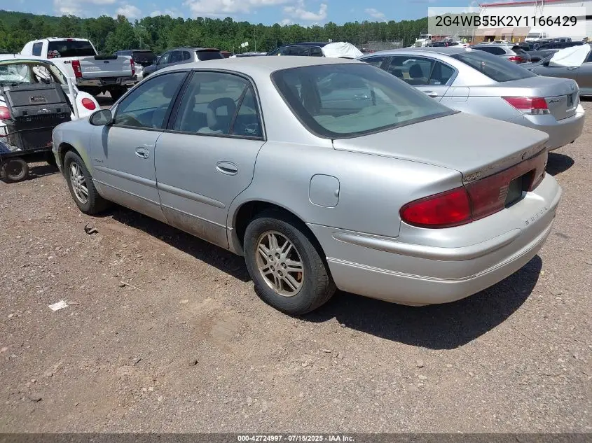 2000 Buick Regal Ls VIN: 2G4WB55K2Y1166429 Lot: 42724997