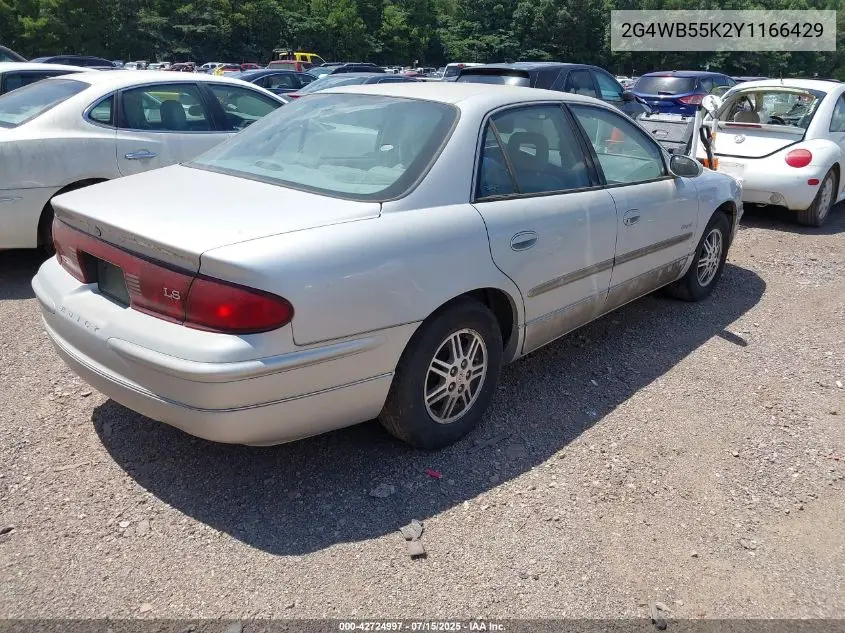 2000 Buick Regal Ls VIN: 2G4WB55K2Y1166429 Lot: 42724997