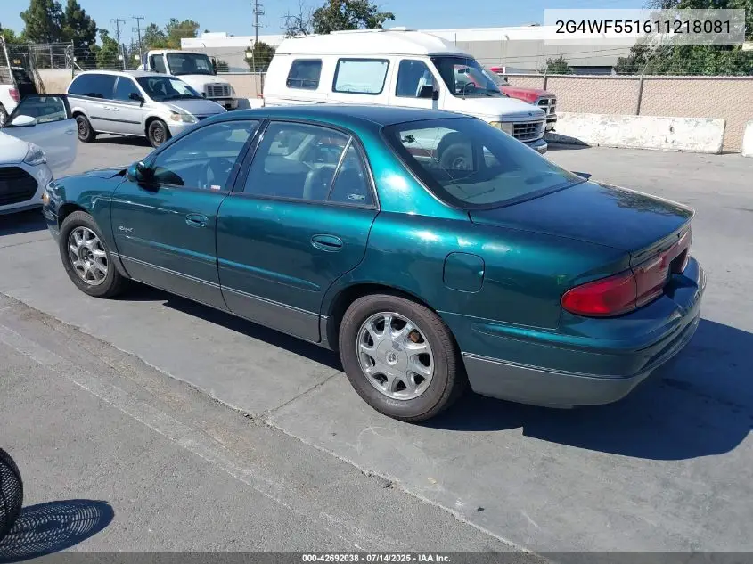 2001 Buick Regal Gs VIN: 2G4WF551611218081 Lot: 42692038