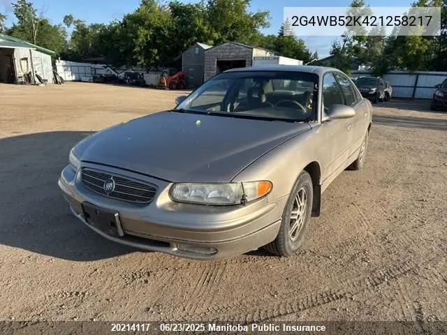 2002 Buick Regal VIN: 2G4WB52K421258217 Lot: 20214117