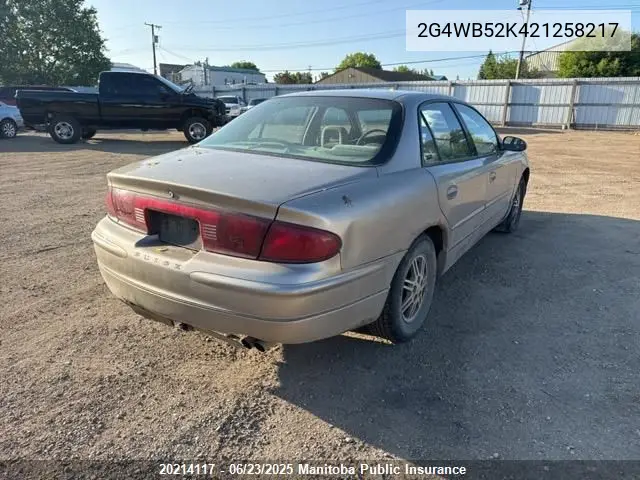 2002 Buick Regal VIN: 2G4WB52K421258217 Lot: 20214117