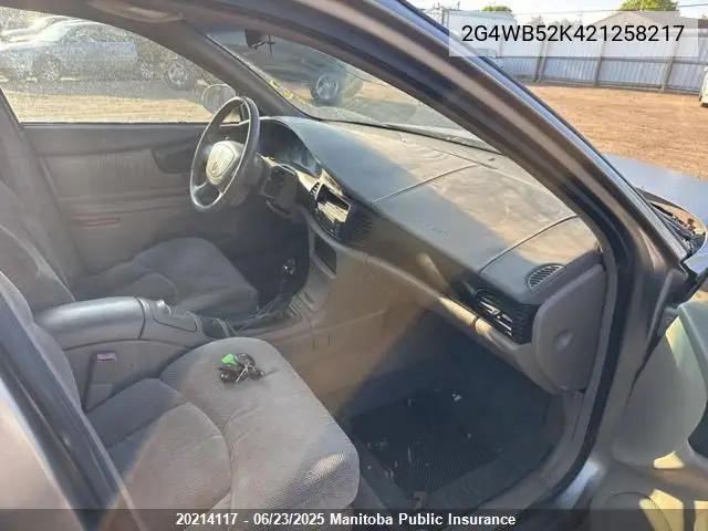 2002 Buick Regal VIN: 2G4WB52K421258217 Lot: 20214117