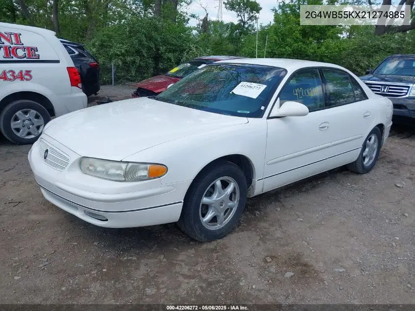 2002 Buick Regal Ls VIN: 2G4WB55KX21274885 Lot: 42206272