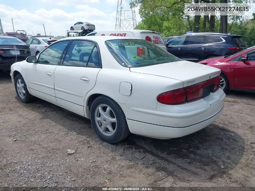 2002 Buick Regal Ls VIN: 2G4WB55KX21274885 Lot: 42206272