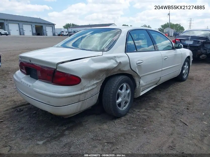 2002 Buick Regal Ls VIN: 2G4WB55KX21274885 Lot: 42206272