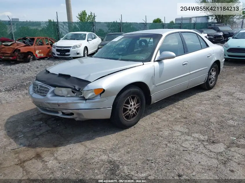 2002 Buick Regal Ls VIN: 2G4WB55K421184213 Lot: 42244079