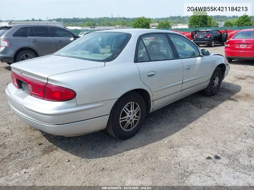 2002 Buick Regal Ls VIN: 2G4WB55K421184213 Lot: 42244079