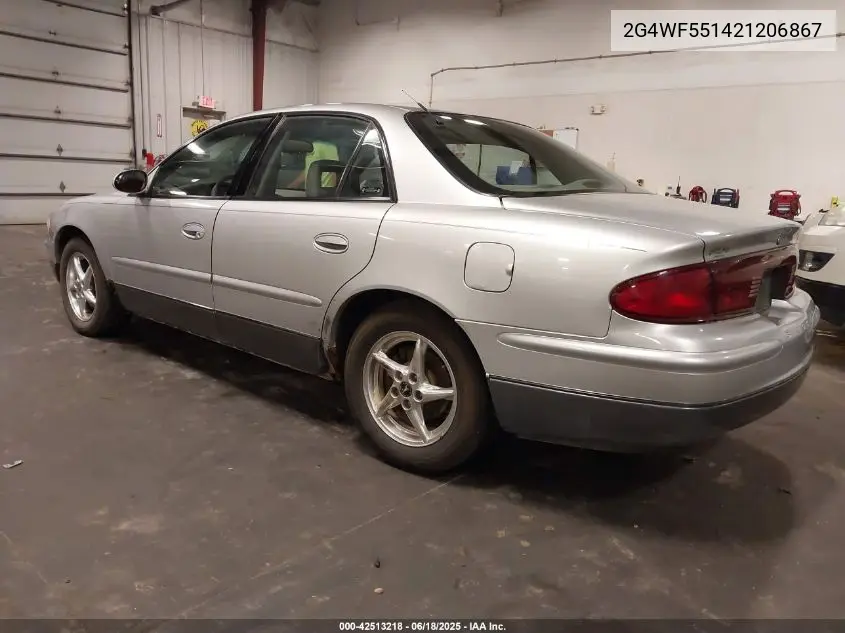 2002 Buick Regal Gs VIN: 2G4WF551421206867 Lot: 42513218