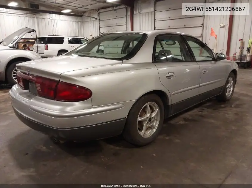 2002 Buick Regal Gs VIN: 2G4WF551421206867 Lot: 42513218