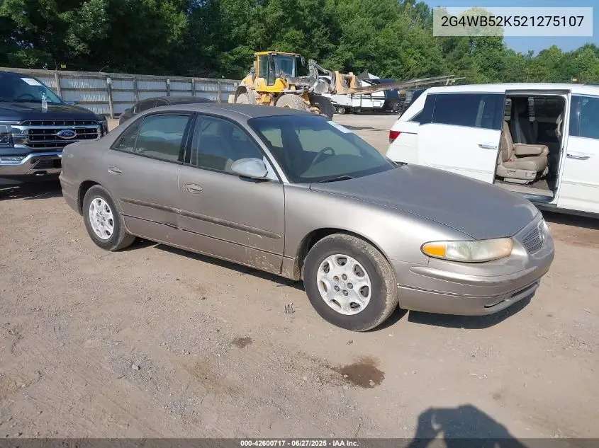 2002 Buick Regal Ls VIN: 2G4WB52K521275107 Lot: 42600717