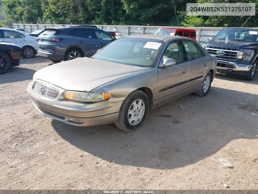 2002 Buick Regal Ls VIN: 2G4WB52K521275107 Lot: 42600717