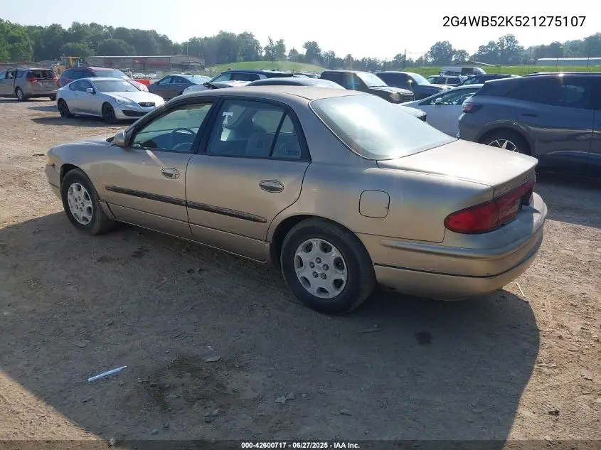 2002 Buick Regal Ls VIN: 2G4WB52K521275107 Lot: 42600717