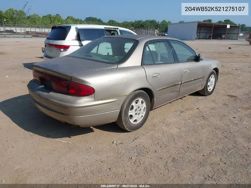 2002 Buick Regal Ls VIN: 2G4WB52K521275107 Lot: 42600717