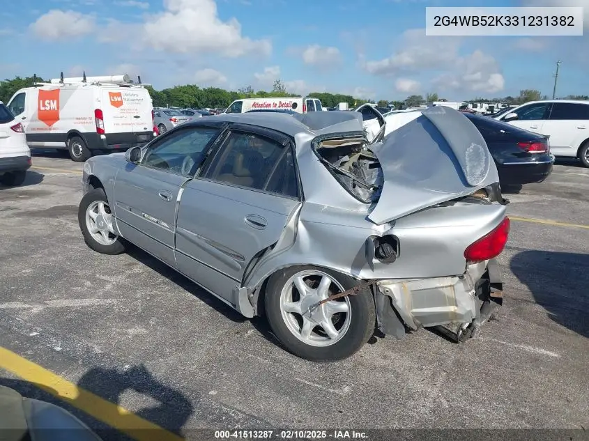 2003 Buick Regal Ls VIN: 2G4WB52K331231382 Lot: 41513287