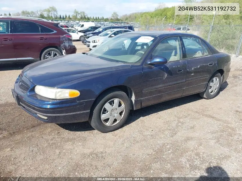 2003 Buick Regal Ls VIN: 2G4WB52K531192732 Lot: 42203583