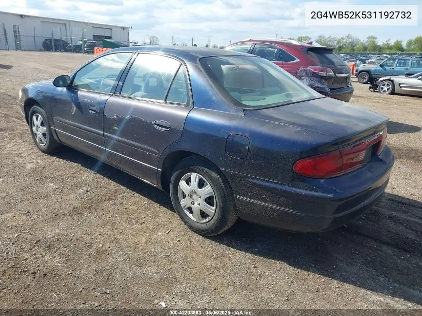 2003 Buick Regal Ls VIN: 2G4WB52K531192732 Lot: 42203583