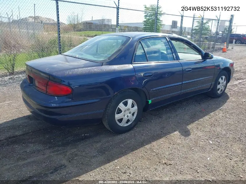2003 Buick Regal Ls VIN: 2G4WB52K531192732 Lot: 42203583