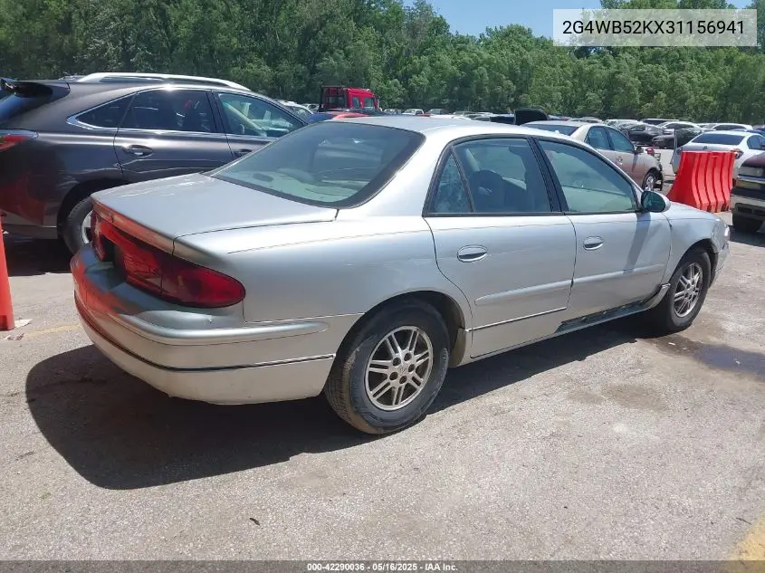 2003 Buick Regal Ls VIN: 2G4WB52KX31156941 Lot: 42290036
