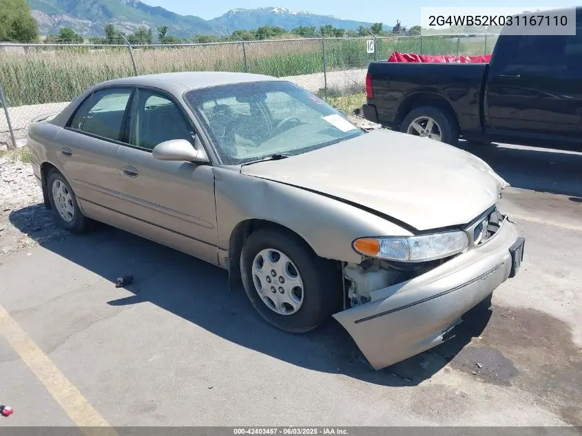 2003 Buick Regal Ls VIN: 2G4WB52K031167110 Lot: 42403457