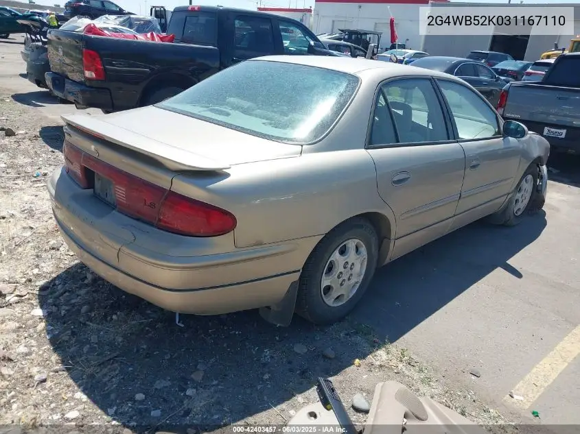 2003 Buick Regal Ls VIN: 2G4WB52K031167110 Lot: 42403457