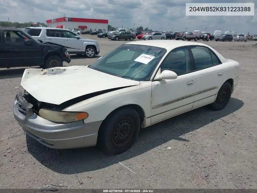 2003 Buick Regal Ls VIN: 2G4WB52K831223388 Lot: 42708104