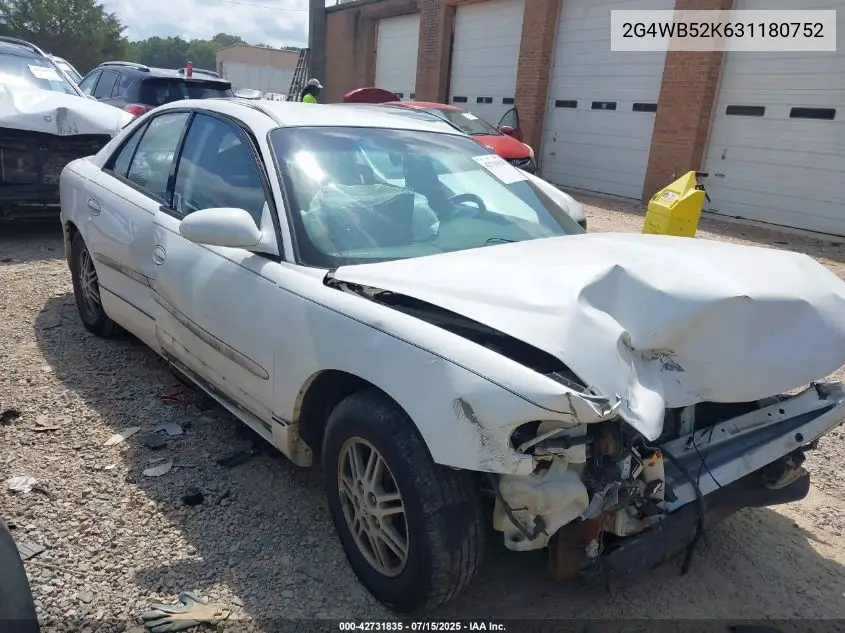 2003 Buick Regal Ls VIN: 2G4WB52K631180752 Lot: 42731835